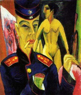 Ernst Ludwig Kirchner Self Portrait as a Soldier Sweden oil painting art